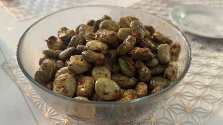 Geröstete Dicke Bohnen aus der AirFryer