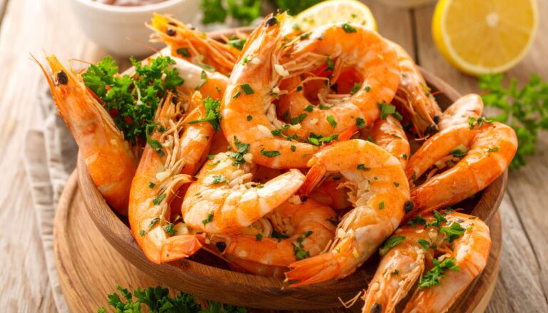 Garnelen in Schale aus dem AirFryer