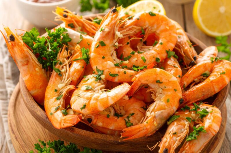 Garnelen in Schale aus dem AirFryer