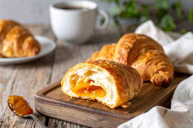 Hörnchen mit Aprikosenfüllung aus der AirFryer